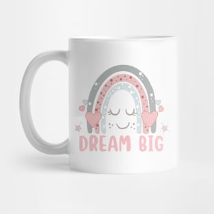 Dream Big Grey & Pink Rainbow Mug